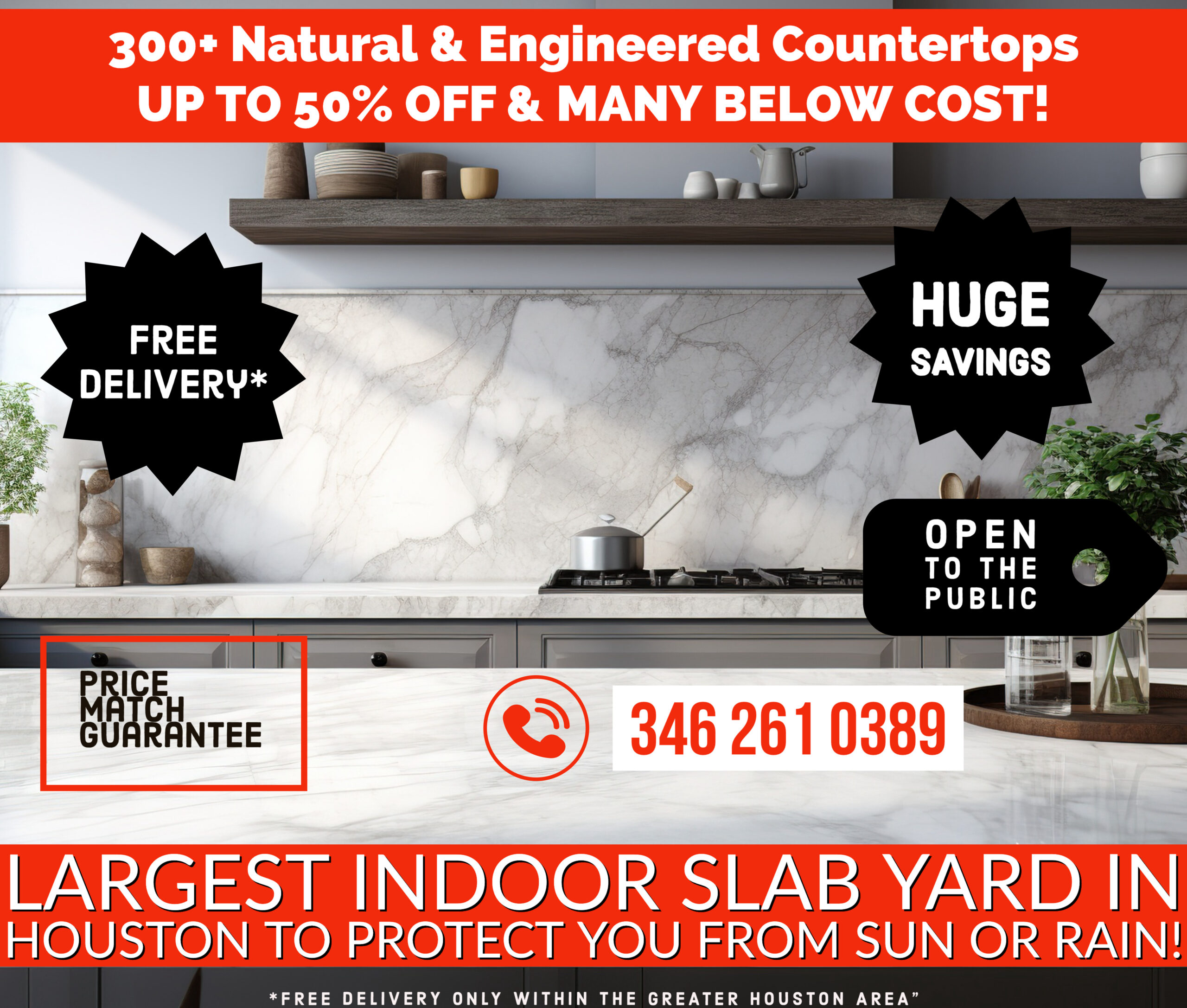 Natural And Engineered Stone Countertops Sale At Maestro Surfaces In Houston, TX. Up To 50% Off With Free Delivery And Price Match Guarantee